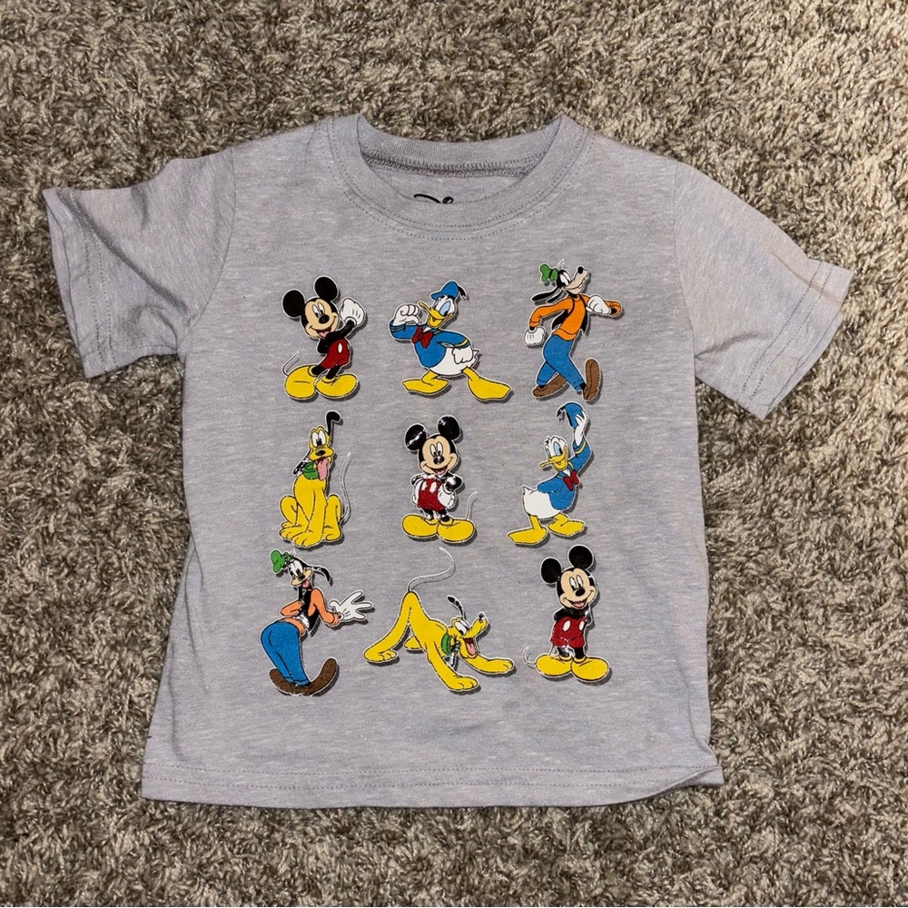 Disney Gray Mickey Mouse Short Sleeve Tee